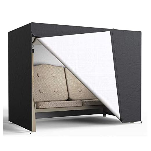 Keyohome Copertura per Dondolo e Altalena da Giardino a 2 posti,Copertura Amaca Impermeabile Resistente per Esterni,con Protezione Solare Protetta dai Raggi UV Oxford 210D - 160x125x170cm