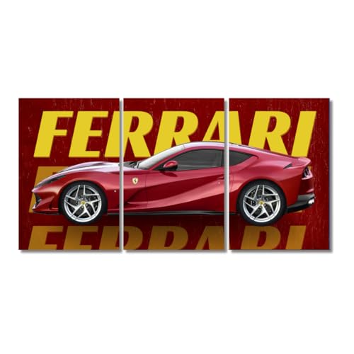 Image of Good Hope Ferrari Car Poster A4 Size - Luxury Sports Car Wall Art for Lovers, Living Room, Office or Bedroom - Premium Ferrari Print Gift for Men wall decor,car posters
