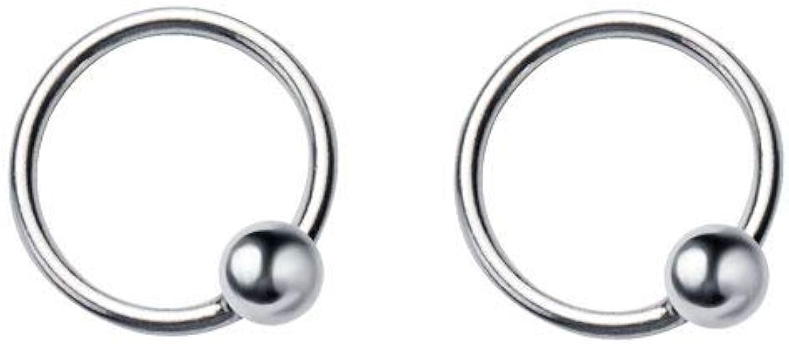 20G Sterling Silver Ball Bead Sleeper Small Hoop Earrings Tragus