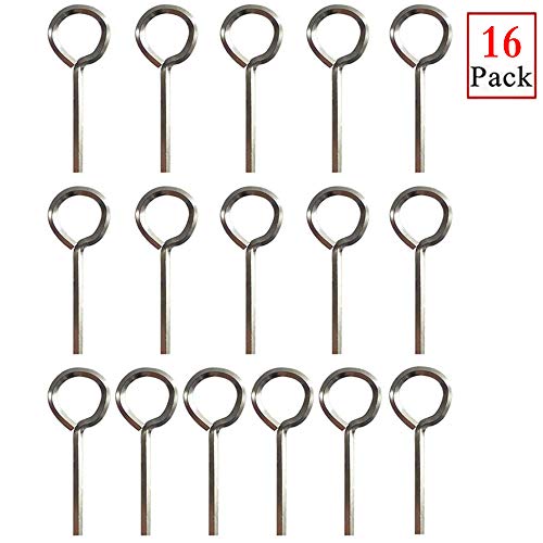 Deloky 16 Packs 5/32" Hex Dogging Key with Full Loop- Solid Metal Allen