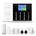 WiFi/WLAN günstig Kaufen-PGST Alarmanlagen Komplettsystem Wohnung,GSM/WiFi Alarmsystem mit 120-dB-Alarmsirene, Intelligenter Fernbedienung, LCD-Display, Sprachansage, Sicherheit für Tür Fenster, Wohnmobil, Wohnung,Garage