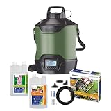 STOCKER – Kit Nebulizzatore Geyser 12L con Timer e Pompa Automatica, Batteria 12V, Copertura di 40 m² estendibile, Sistema Antizanzare con 1 L Zanzaricida e 1 L Disabituante