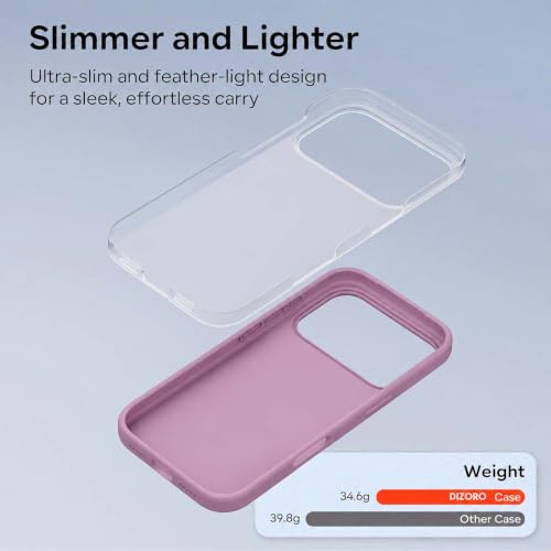 Image of DIZORO Compatible with iPhone 17 Pro Case (2025), Liquid Silicone 3 Layers Full Covered Soft Gel Rubber Shockproof Protective Cover with Anti-Scratch Microfiber Lining - Lilac