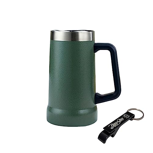 Caneca térmica de cerveja Inox 709 ml + Chaveiro (Verde)