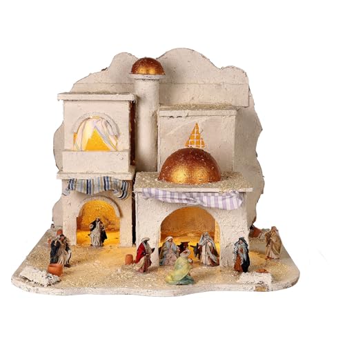 Holyart Arabic Nativity Scene with golden domes 35x45x50 cm with 6 cm characters