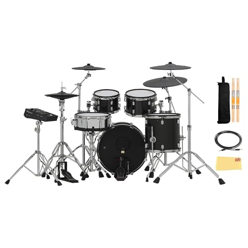 Roland VAD516 V-Drums Acoustic Design Electronic Drum Kit Bundle with Audio Cable Drumsticks Drumstick Bag and Austin Bazaar Polishing Cloth
