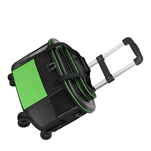 Transporteur pour chat rigide robuste vert avec roues multidirectionnelles - 3