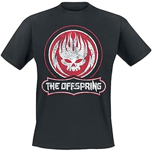 The Offspring Distressed Skull Homme T-Shirt Manches Courtes Noir L
