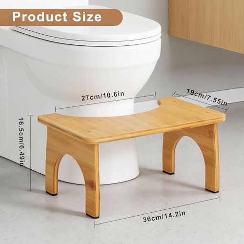 Toilettenhocker für Erwachsene und Kinder, WC Hocker gegen Verstopfung, Badezimmerhocker für Gesündere Sitzposition und Einfachere Verdauung