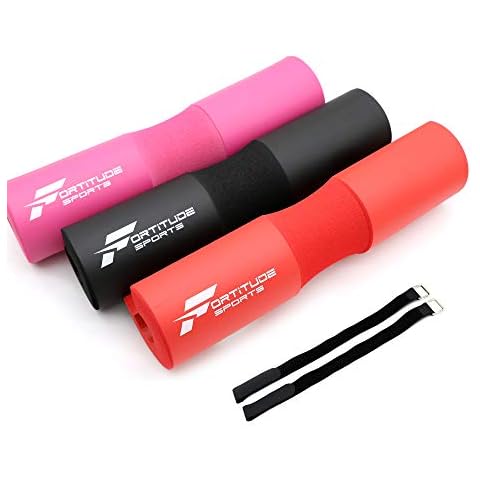 Fortitude Sports Barbell Pad (Black) For Squats, Hip Thrusts, Lunges | Neck and Shoulder Protective Barbell Sleeve For Olympic Weight Lifting Bars | Thick Gym Bar Foam Cover Padding Cushion Cover