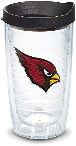 Image of Tervis NFL Arizona Cardinals - Primary Logo Made in USA Double Walled Insulated Tumbler Travel Cup Keeps Drinks Cold & Hot, 16oz, Classic
