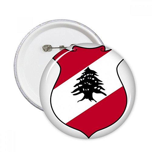 Pins Liban insigne national rond badge pour vêtements lot de 5 pièces multicolores