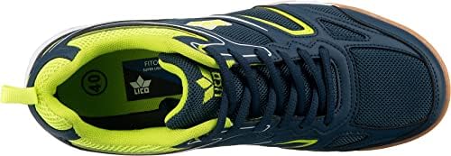Lico NELSON V Uniseks volwassenen Fitness-schoenen, Wit/marineblauw/limoen, 47 EU
