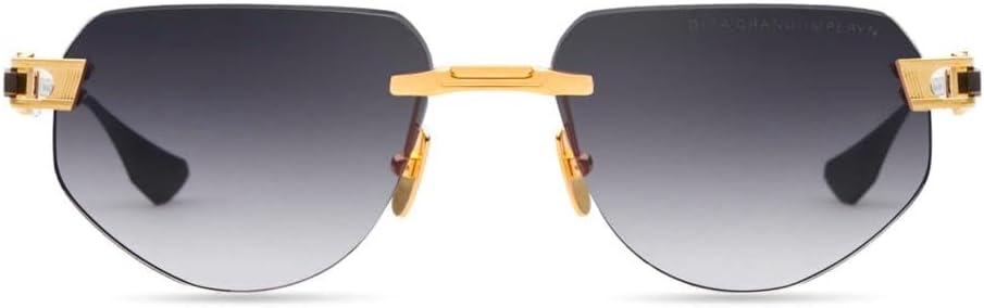 Dita GRAND-IMPERYN DT DTS164 A-01 Yellow Gold/Black Iron Metal Rimless Sunglasses Grey Gradient Lens, 56-17-137 - Image 2