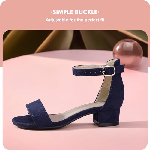 Image of PANDANINJIA Girls Dress Shoes Toddler Kids Heels Sandals Flower Girl Shoes