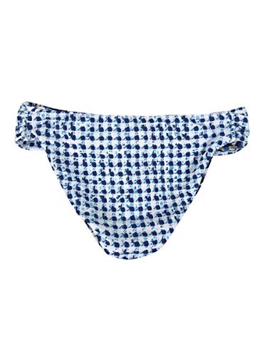 Lucky Brand Women's Standard Side Shirred Hipster Bikini Swimsuit Bottom, Ink Blue//On The Grid, Medium #TOP3