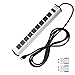 9 outlets Power Strip Offers 15A, 125V Multi-Outlet AC Power, 1875W Maximum Power,9.8ft Cord Length and Power Switch