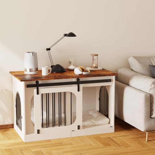 XL Dog Kennel Furniture,39.4 Inch Farmhouse Crate Furniture with ...