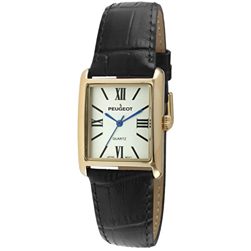 [�v�W���[] Peugeot �r���v Women's Gold-Tone Classic Leather Strap Watch �N�H�[�c 3036BK ���f�B�[�X [���s�A���i]