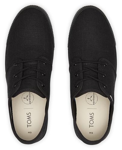 TOMS Mens Carlo Lace Up Sneakers Shoes Casual - Black4