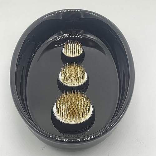 3 Pcs Flower Frogs For Flower Arrangements Supplies, Japanese Flower Arranging Ikebana Kenzan, Pin Frogs For Flowers Holder With Rubber Base Flower Fixed Tools(Gold, 1.3 Inch, 1.57 Inch, 1.97 Inch) #TOP1