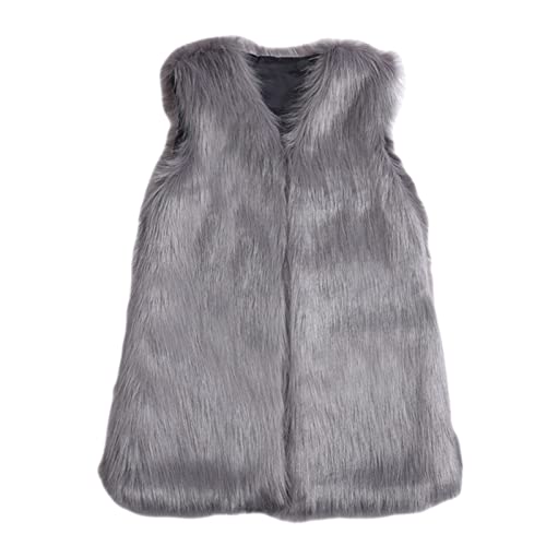 Image of Colf Men's Winter Sleeveless Faux Fur Vest Short Coat | Mens Faux Fur Jacket, Short Coat , Sleeveless Waistcoat, Winter Overcoat, Fluffy