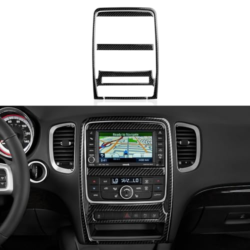 Image of Center Multimedia Panel Decals for 2011-2013 Dodge Durango Accessories Carbon Fiber Stickers