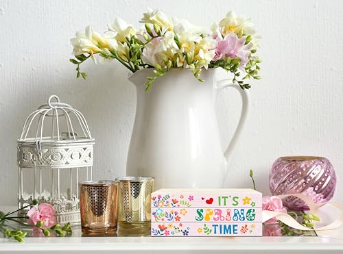 3-Pcs-Spring-Table-Decor-Welcome-Spring-Wooden-Block-Decorative-Spring-Floral-Book-Tiered-Tray-Decor-Rustic-Spring-Flowers-Decoration-Table-Decorative-for-Spring-Home-Farmhouse-Table-Shelf-04 3 Pcs Spring Table Decor Welcome Spring Wooden Block Decorative Spring Floral Book Tiered Tray Decor Rustic Spring Flowers Decoration Table Decorative for Spring Home Farmhouse Table Shelf 04