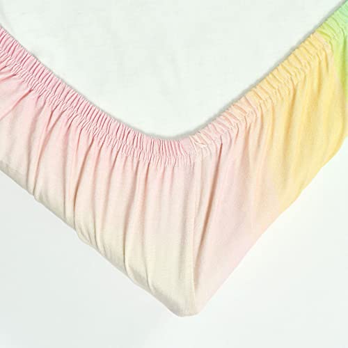 Hello Spud Ombre Organic Cotton Fitted Crib Sheet, 52"X 28" X 9", Multi #TOP3
