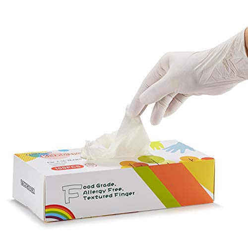 Disposable Kid Gloves, Nitrile Gloves for 7-14 Years - Latex Free Gloves, Food