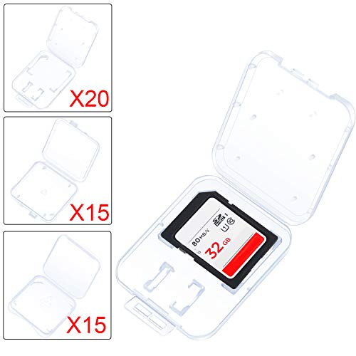 50 Pieces SD Card Holder SD Storage Card Cases SD/SDHC Card Memory Card