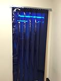 Strivide - Strip Door Curtain - 48 in. (4 ft) Width X 108 in. (9 ft) Height - Blue Weld 8 in. Strips