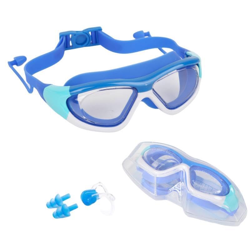 SIMAKRA Swimming Goggles Kids 4-16 years, Girls and Boys Swimming Goggles for Children Wide Vision Anti Fog, No Leaking