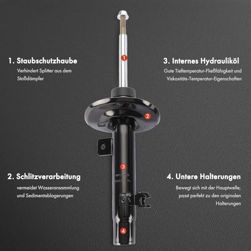 Amortisseur compatible avec 2008 avant gauche droite Frankberg 3338003 - 5