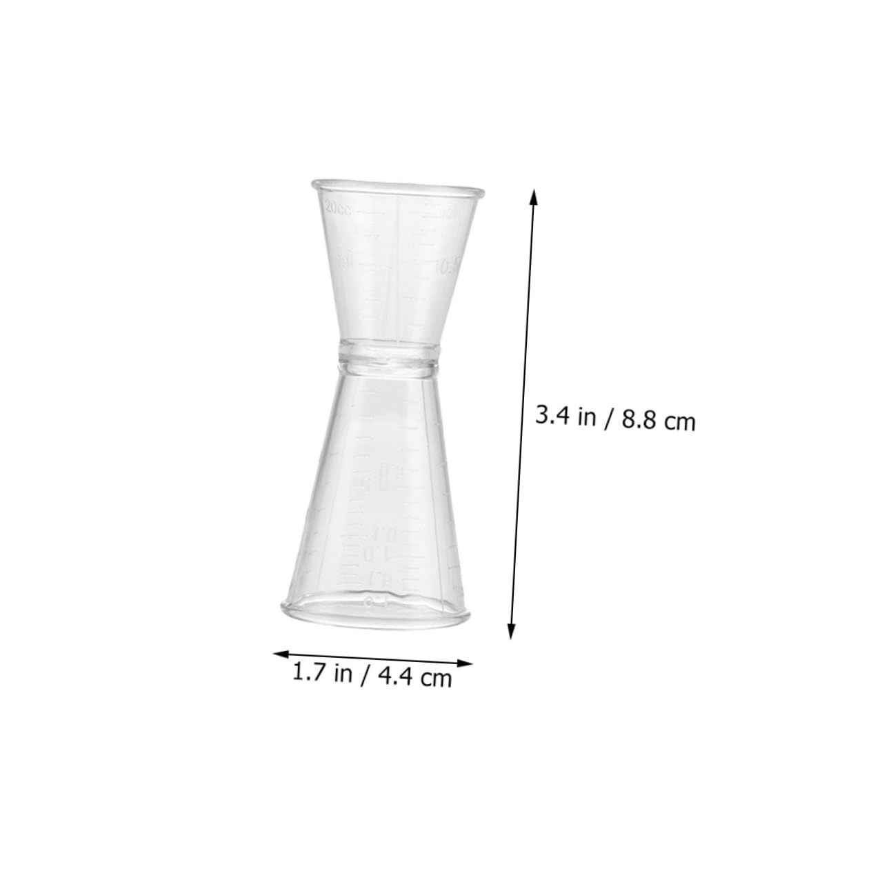 CIYODO 3Pcs Plastic Double Jigger Measuring Cup for Cocktails Reusable Measuring Device for Bars Parties and Home Use Precision Cocktail Measure Jigger