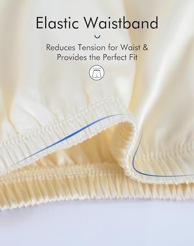 Image of MANCYFIT Satin Bloomers for Women, Lace Hem Slip Shorts
