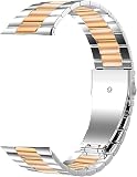 Blueshaweu Business Cinturino Compatibile per HONOR Choice Watch 2i Smartwatch,Cinturino in Acciaio Inossidabile Business Elegante Compatibile con HONOR Choice Watch 2i (Argento Oro Rosa)