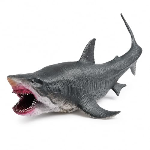 Image of Megalodon Toy Action Figure, Realistic Megalodon Shark Toys for Kids, 30 CM Megaladon Toy for Play and Display, Jurassic Rebirth Dino Toys for Boys & Girls (Megalodon)