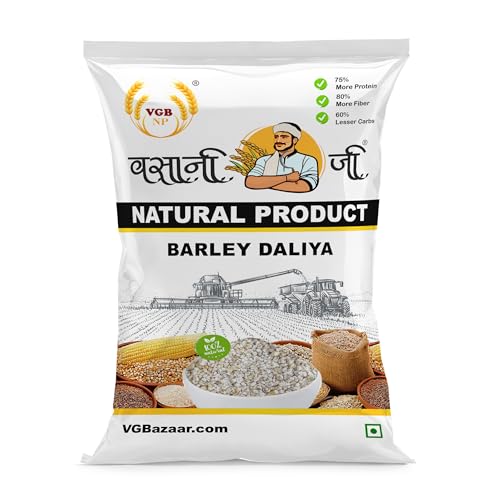 Image of Vasani G Barley Daliya | Hulled Joo Jau Dalia | Jow Lapsi Rava Jola Uppittu Jonna Pindi Korralai Javvarisi Cereal Porridge Broken Grain - 500g