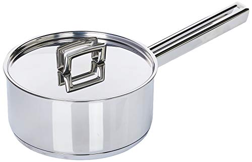 Tramontina Brava 65400010 Conjunto de 5 Panelas de Aço Inoxidável com Tampa Plana e Base Tripla, Pra