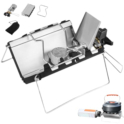 Réchaud de camping compact en acier robuste résistant à la chaleur