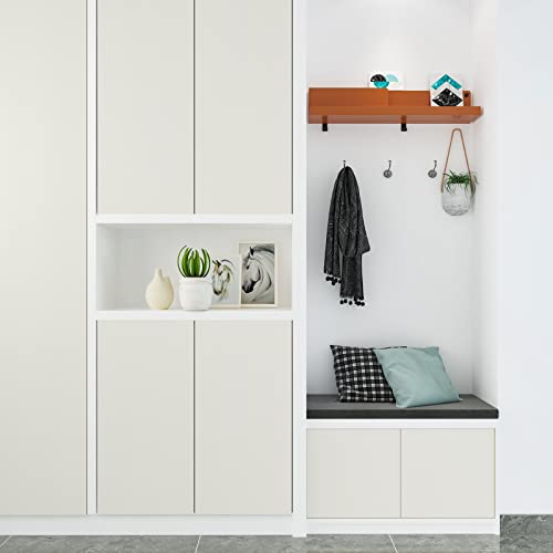 Cre8Tive 12"X80" Cream White Wallpaper Peel And Stick Modern Beige Contact Paper For Countertops Waterproof Self Adhesive Matte Solid Color Vinyl Wallpaper For Bedroom Bathroom Cabinets Shelf Liner #TOP6