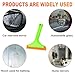 KVAEY 2PCS Small Silicone Window Squeegee, 5.9 Inch Car Windshield Water Blade Squeegee with Non-Slip Handle, All-Purpose Cleaning Squeegee for Car Windshield, Window, Mirror (Black+Light Green)