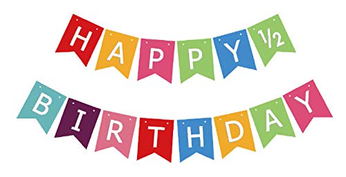 Buy Half Birthday Banner Happy Half Birthday Sign Boy Girl 6 Months 1 2 ay Party Bunting Decoration Online At Desertcart Antigua And Barbuda