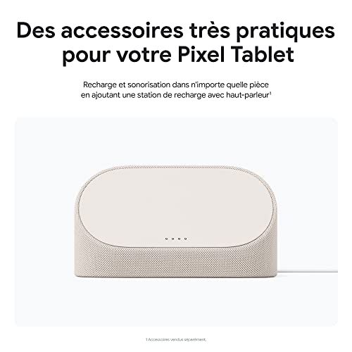 Google Pixel Tablet avec Station de Recharge avec Haut-Parleur (Affichage écran 11 Pouces, 256 Go de Stockage, Android, 8 Go de RAM) – Porcelaine