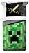 Jay Franco Minecraft Creeper Twin Comforter & Sham Set - Super Soft Kids Bedding - Fade Resistant Microfiber (Official Minecraft Product)