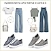 JENN ARDOR Womens Fall Slip On Fashion Sneakers No Laces Comfortable Casual Low Canvas Sneakers Flats Walking Shoes