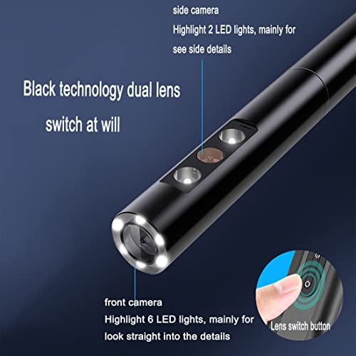 Borescopes 2.0MP WiFi industriële pijplijn autoreparatie-endoscoop, 4,9 mm endoscoopbesturing met twee lenzen, IP68… - Image 4