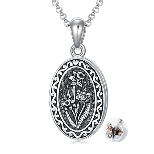 Collier médaillon photo argent anti-allergie, gardez vos proches sur vous
