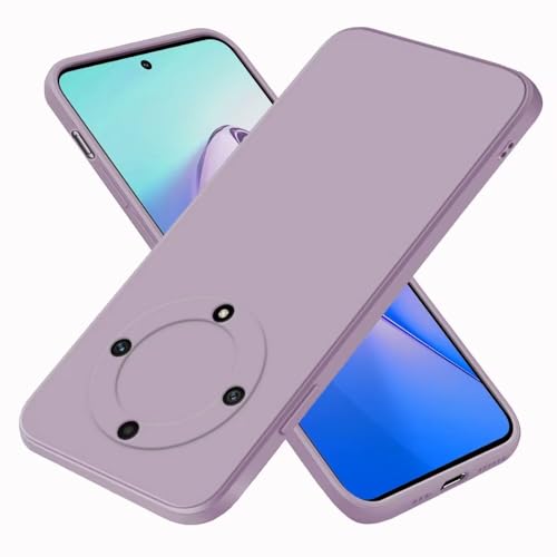 Foluu Custodia In Silicone Morbido Per Honor Magic5 Lite 5G / X9a 5G - Antigraffio Con Microfibra (Viola) - 2